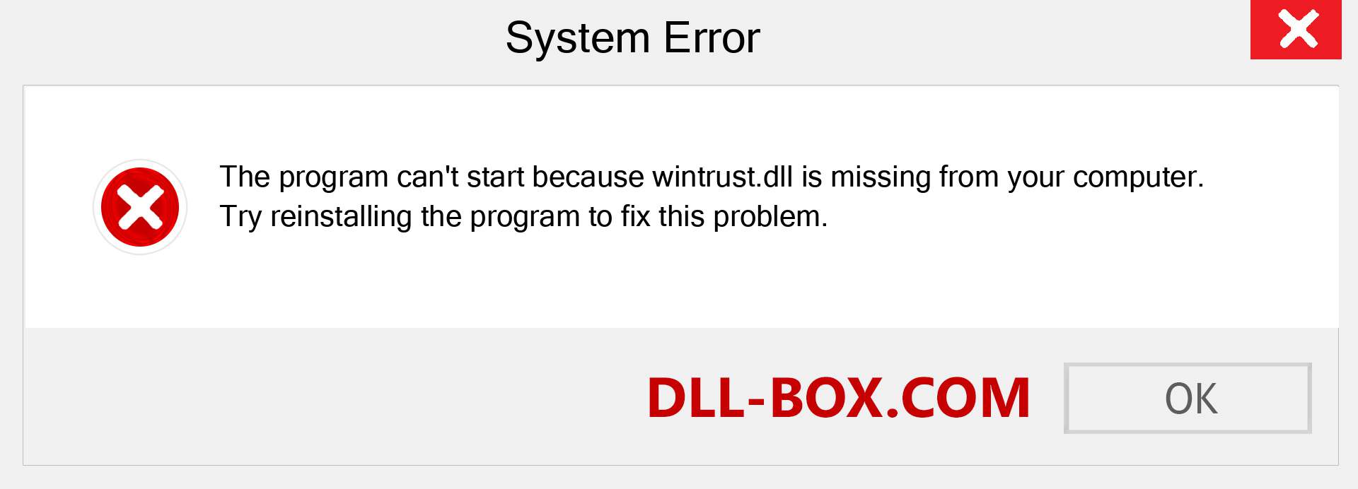  wintrust.dll file is missing?. Download for Windows 7, 8, 10 - Fix  wintrust dll Missing Error on Windows, photos, images